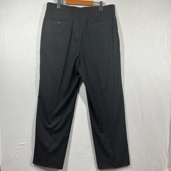 Ermenegildo Zegna Pants Mens Size 34 Black Wool Blend Career Designer Preppy - Picture 5 of 13